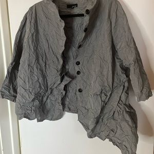 SUN KIM DESIGNER JACKET XL. CRINKLED FABRIC. A SHOW STOPPER.  AMAZING ON. New.
